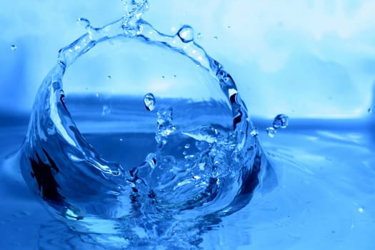 water splash macro close up