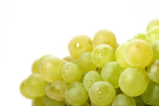 green grape isolated on white background