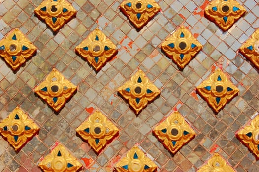 Mirror tile decoration from a Buddhist temple in Thailand