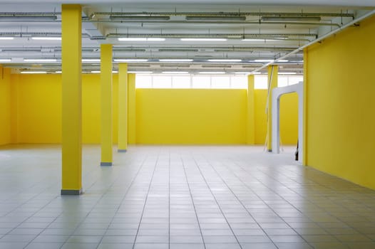 Greater room of modern under construction office