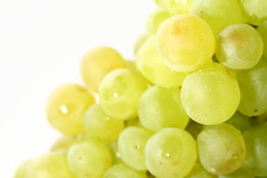 green grape isolated on white background