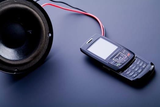 Mobile phone or cellphone - gsm, global connection and telecommunication.