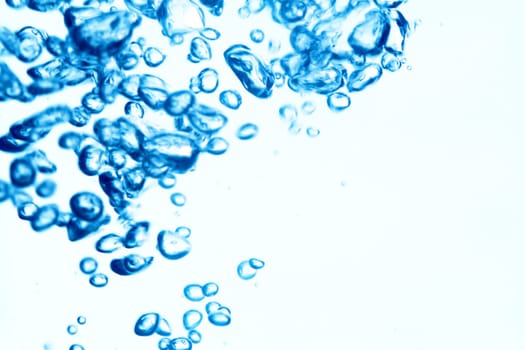 blue water bubbles clean background