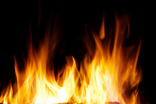 A nice fire in a fire place