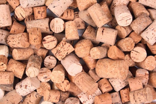 cork background from many old wine caps