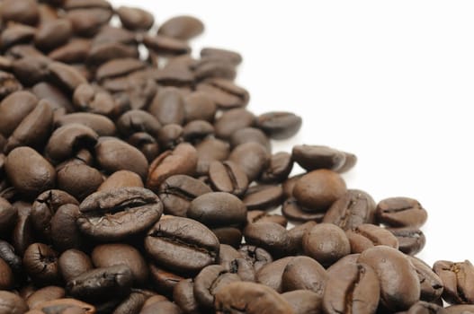 Coffee beans background with copyspace