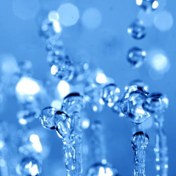 water drops in motion macro close up