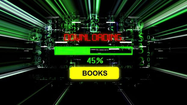 Downloading books progress bar on the screen,Downloading books progress bar on the screen