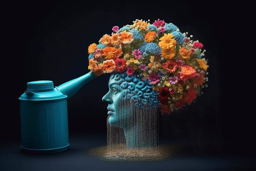 Cup of coffee with a happy smiling face and steam clouds, wake up in the morning, hot drink with caffeine, positive attitude, generative AI