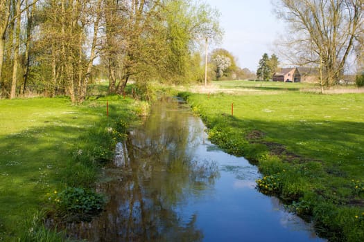 German countryside landscape, Issum, Lower Rhine Region, Germany