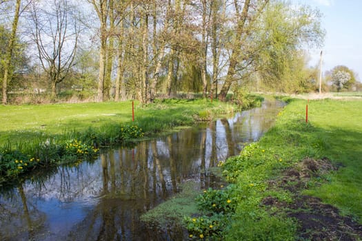 German countryside landscape, Issum, Lower Rhine Region, Germany
