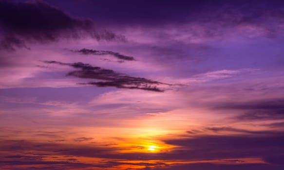 Abstract and pattern of cloud sky, Velvet violet, Velvet Purple, Trend color of the year background, Pattern of colorful cloud and sky sunset or sunrise: Dramatic sunset in twilight, Beautyful of sky