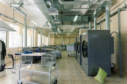 Industrial Washing in public shop, a business and laundry