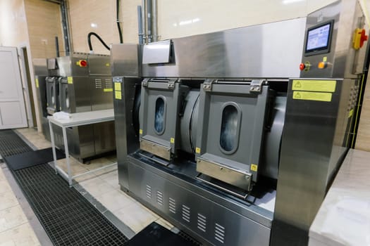 Industrial Washing in public shop, a business and laundry