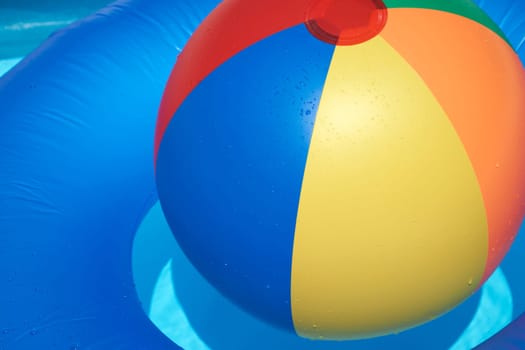 Water polo and bath tyres in the paddling pool