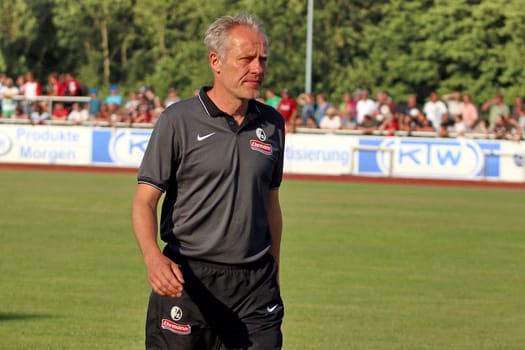 Coach Christian Streich (Freiburg) at the test match Friedrichshafen: SC Freiburg - FC St. Pauli