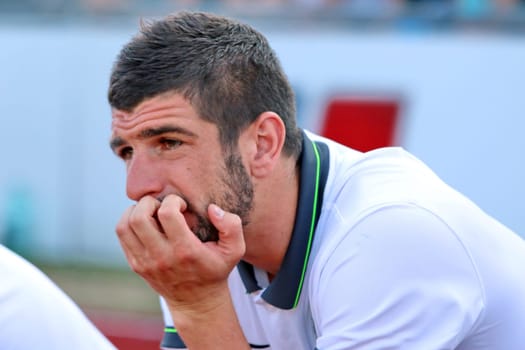 Thinking about his future: Stefan Mitrovic (Freiburg) - Test match Friedrichshafen: SC Freiburg - FC St. Pauli