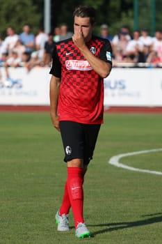 Christian Günter (Freiburg) at the test match Friedrichshafen