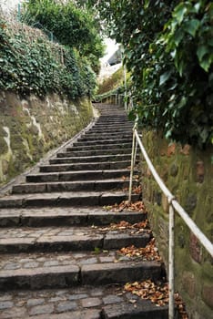 Blankeneser stairs district in Hamburg on the Elbe