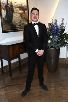 Kevin Wilczewski arrival at the .Blue Ball 2023 in the Hotel Grand Elysee Hamburg on April 1st, 2023