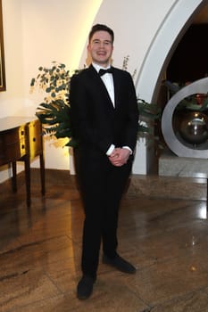 Kevin Wilczewski arrival at the .Blue Ball 2023 in the Hotel Grand Elysee Hamburg on April 1st, 2023