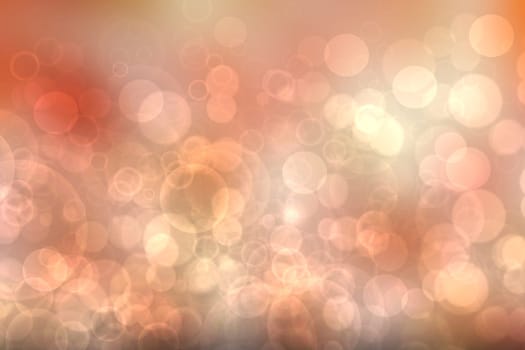 A festive abstract gradient orange pink red background texture with glitter defocused sparkle bokeh circles . Card concept for Happy New Year, party invitation, valentine or other holidays.