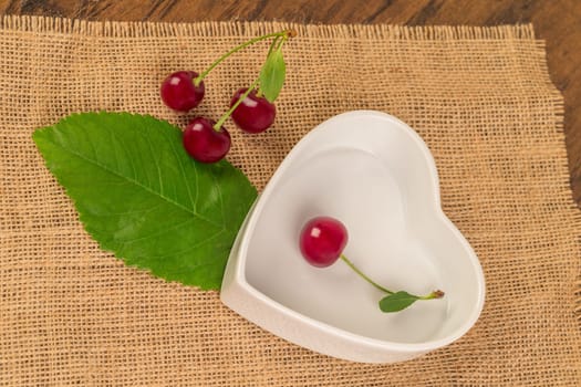 Cook cherry jam