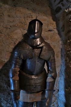 Medieval military uniform on Castle Spis in Slovakia