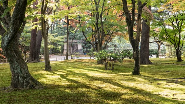 Kasumiga-ike Pond at Kenrokuen Garden in Kanazawa for adv or others purpose use