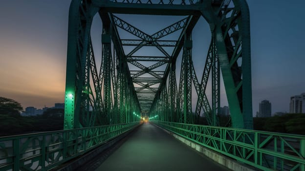 The modern metal design bridge, generative ai