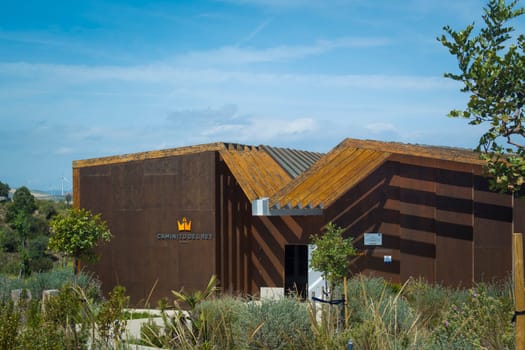 Ardales, Spain, April 2022: Caminito Del Rey visitor Center from where you can park your car and take a shuttle bus
