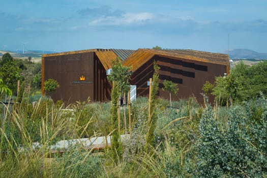 Ardales, Spain, April 2022: Caminito Del Rey visitor Center from where you can park your car and take a shuttle bus