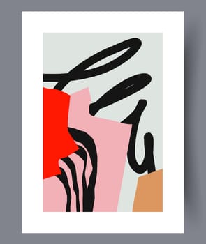 Still life flower nordic plant wall art print. Printable minimal abstract flower poster. Contemporary decorative background with plant. Wall artwork for interior design.