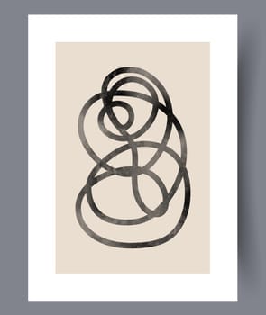Still life flower nordic plant wall art print. Printable minimal abstract flower poster. Contemporary decorative background with plant. Wall artwork for interior design.
