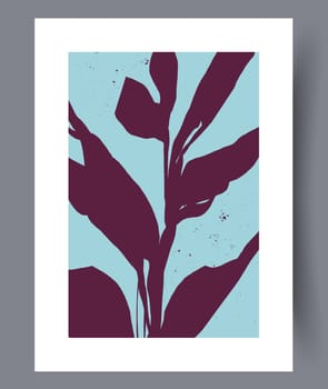 Still life flower nordic plant wall art print. Printable minimal abstract flower poster. Contemporary decorative background with plant. Wall artwork for interior design.