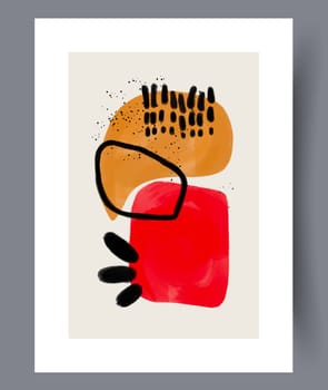 Still life flower nordic plant wall art print. Printable minimal abstract flower poster. Contemporary decorative background with plant. Wall artwork for interior design.