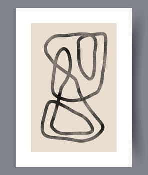 Still life flower nordic plant wall art print. Printable minimal abstract flower poster. Contemporary decorative background with plant. Wall artwork for interior design.