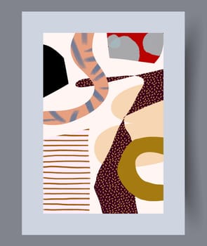 Still life flower nordic plant wall art print. Printable minimal abstract flower poster. Contemporary decorative background with plant. Wall artwork for interior design.