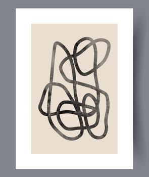 Still life flower nordic plant wall art print. Printable minimal abstract flower poster. Contemporary decorative background with plant. Wall artwork for interior design.