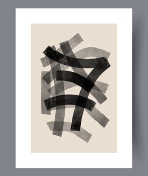 Still life flower nordic plant wall art print. Printable minimal abstract flower poster. Contemporary decorative background with plant. Wall artwork for interior design.