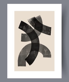 Still life flower nordic plant wall art print. Printable minimal abstract flower poster. Contemporary decorative background with plant. Wall artwork for interior design.