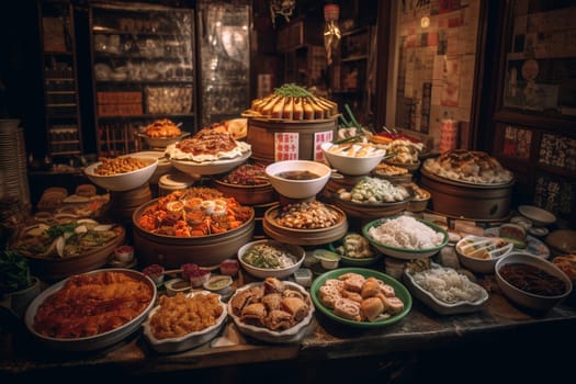 Enjoy the best of dim sum delicacy in a vibrant Chinese neighborhood (generative AI)