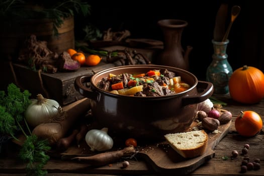 A hearty beef stew with vegetables (generative AI)