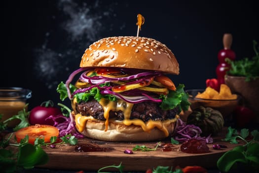 Sink your teeth into this classic American dish loaded with flavor (generative AI)