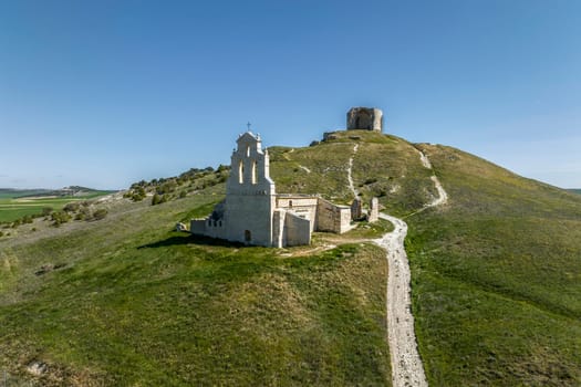 Ruins of castle of Mota del Marques and Church of El Salvador, Valladolid Spain