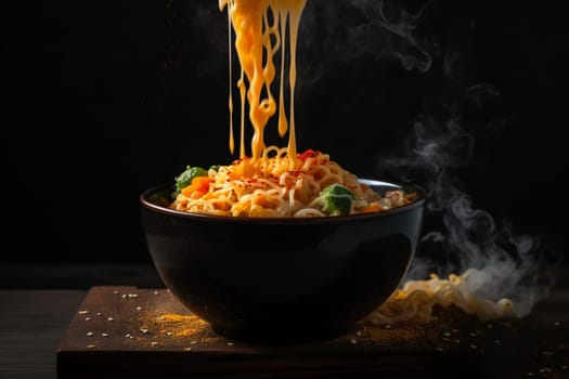 Warm yourself up with this hot and spicy bowl of ramen (generative AI)