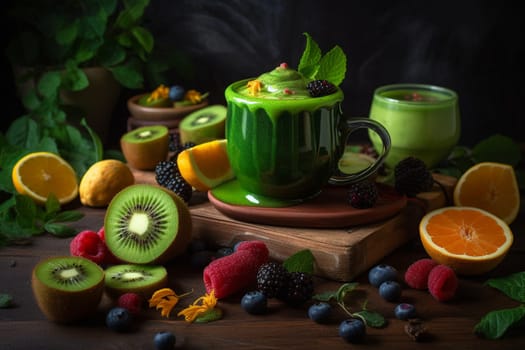 A refreshing and healthy smoothie to start your day off right (generative AI)