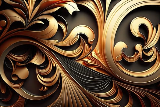 elegant, floral design - generative AI - AI generated