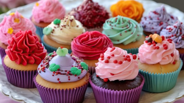Sweet and Colorful Cupcakes, Generative AI