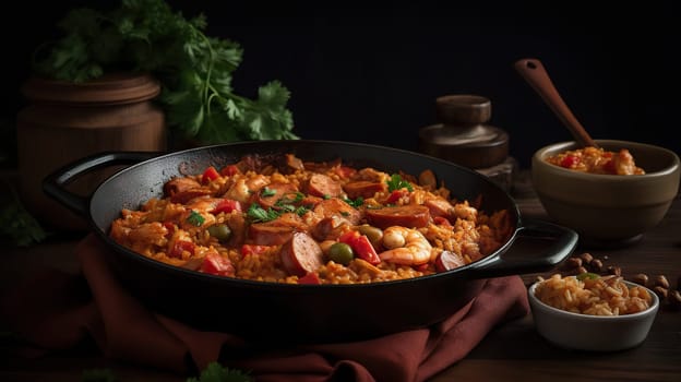 delicious spicy Jambalaya - Generative AI